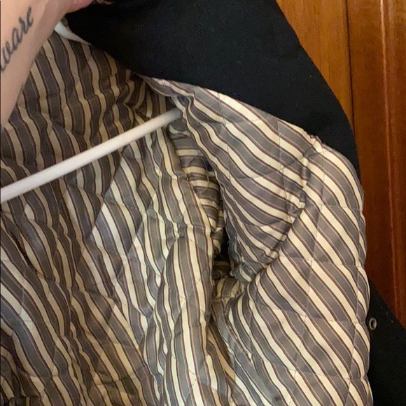 American Eagle black wool fur hooded toggle jacket - Picture 5 of 8